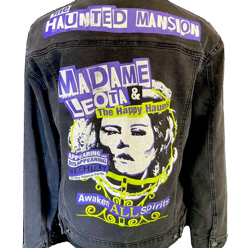 black denim disney jacket. Madame Leota-Haunted mansion